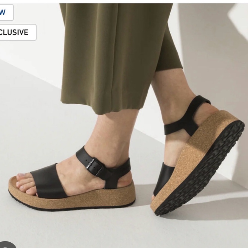 Birkenstock Papillio Glenda Black Platform Sandals